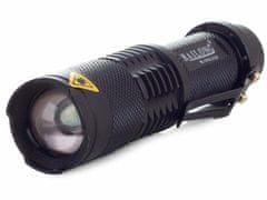 Bailong 5v1 alu akumulatorska LED ročna svetilka CREE zoom XM-L T6 400m