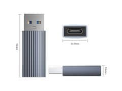 AH-AC10 adapter USB-A v USB-C, 3.1, 10 Gbps, Alu (AH-AC10-GY-BP)