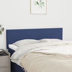 Vidaxl Posteljno vzglavje 2 kosa modro 72x5x78/88 cm blago