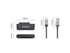 UTS3-3A adapter USB 3.0 v SATA, 2.5", 1 m, črna (UTS3-3A-10-BK-BP)