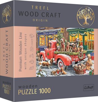 Trefl Wood Craft Origin puzzle Božičkovi mali pomočniki 1000 kosov