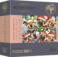 Trefl Wood Craft Origin puzzle božični psi 501 del