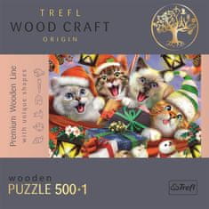 Trefl Wood Craft Origin puzzle božične mačke 501 del