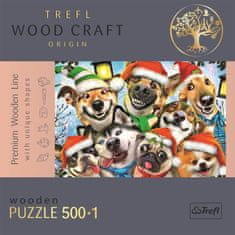 Trefl Wood Craft Origin puzzle božični psi 501 del