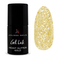 Juliana Nails Gel lak Heavy Glitter Gold zlata z bleščicami No.296 6ml