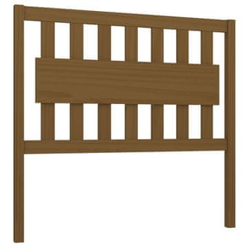 Vidaxl Posteljno vzglavje medeno rjavo 105,5x4x100 cm trdna borovina