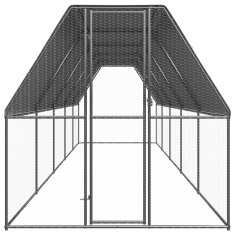 Vidaxl Kokošnjak 2x10x2 m pocinkano jeklo