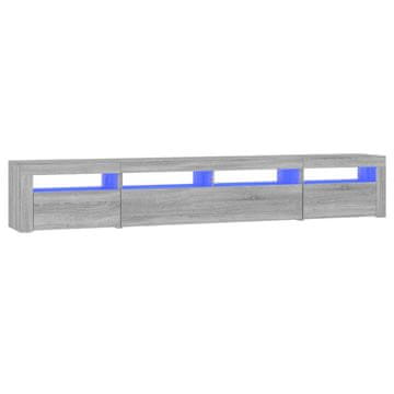 Vidaxl TV omarica z LED lučkami siva sonoma 240x35x40 cm