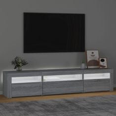 Vidaxl TV omarica z LED lučkami siva sonoma 195x35x40 cm