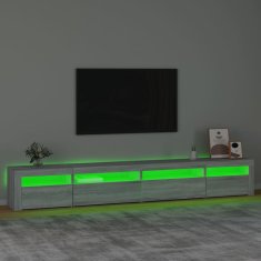 Vidaxl TV omarica z LED lučkami siva sonoma 270x35x40 cm