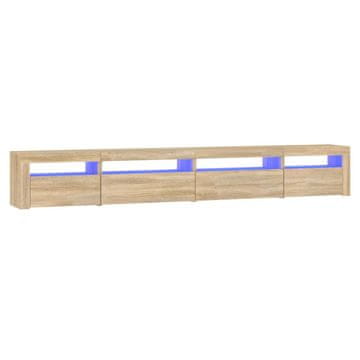 Vidaxl TV omarica z LED lučkami sonoma hrast 270x35x40 cm