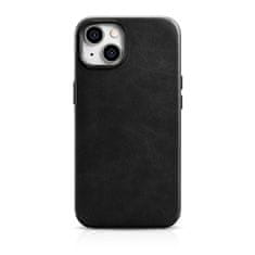 iCARER Usnjen etui za iPhone 14 z magnetom MagSafe Oil Wax Premium Leather Case črn