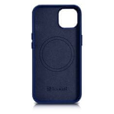 iCARER Etui iz naravnega usnja za iPhone 14 Plus MagSafe Case Leather modra