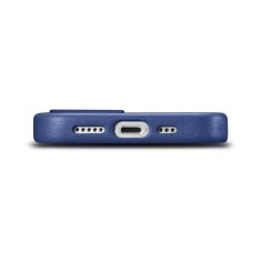 iCARER Etui iz naravnega usnja za iPhone 14 Plus MagSafe Case Leather modra
