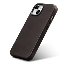 iCARER Usnjen etui za iPhone 14 z magnetom MagSafe Oil Wax Premium Leather Case temno rjava