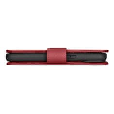 iCARER 2v1 usnjen etui z zaponko iPhone 14 Plus Anti-RFID Wallet Case rdeč