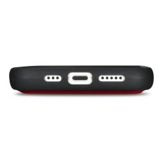 iCARER 2v1 usnjen etui z zaponko iPhone 14 Plus Anti-RFID Wallet Case rdeč
