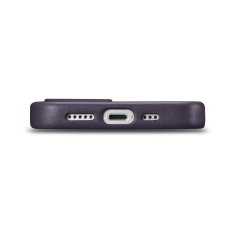 iCARER Etui iz naravnega usnja za iPhone 14 Plus MagSafe Case Leather temno vijolična