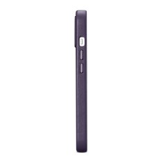 iCARER Etui iz naravnega usnja za iPhone 14 Plus MagSafe Case Leather temno vijolična
