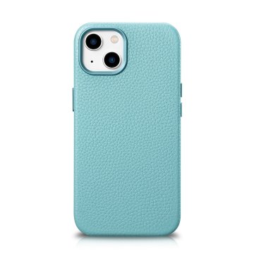 iCARER Usnjen etui za iPhone 14 z magnetom MagSafe Litchi Premium Leather Case zelen