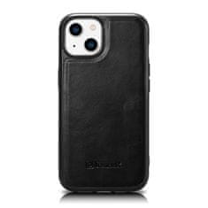 iCARER Etui iz naravnega usnja za iPhone 14 Plus Leather Oil Wax črna