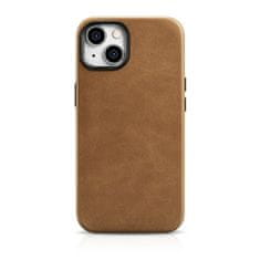 iCARER oil wax premium leather case iphone 14 plus magnetic leather case with magsafe brown (wmi14220703-tn)