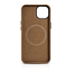 iCARER Usnjen etui za iPhone 14 z magnetom MagSafe Oil Wax Premium Leather Case svetlo rjava
