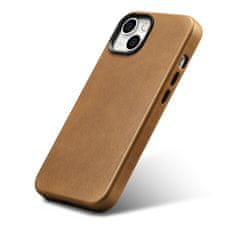 iCARER Usnjen etui za iPhone 14 z magnetom MagSafe Oil Wax Premium Leather Case svetlo rjava