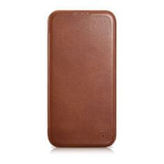 iCARER Usnjen etui za iPhone 14 Plus z magnetnim zapiranjem MagSafe CE Oil Wax Premium Leather rjava
