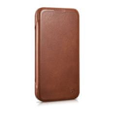 iCARER Usnjen etui za iPhone 14 Plus z magnetnim zapiranjem MagSafe CE Oil Wax Premium Leather rjava