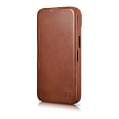 iCARER Usnjen etui za iPhone 14 Plus z magnetnim zapiranjem MagSafe CE Oil Wax Premium Leather rjava