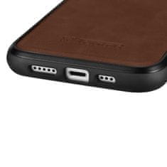 iCARER Etui iz naravnega usnja za iPhone 14 Plus Leather Oil Wax temno rjava