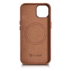 iCARER Etui iz naravnega usnja za iPhone 14 Plus MagSafe Case Leather rjava