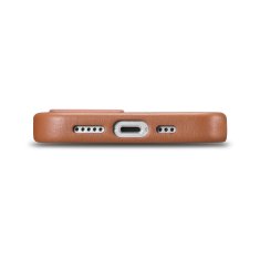 iCARER Etui iz naravnega usnja za iPhone 14 Plus MagSafe Case Leather rjava