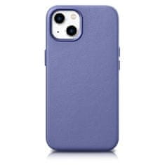 iCARER Etui iz naravnega usnja za iPhone 14 Plus MagSafe Case Leather svetlo vijolična