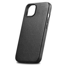 iCARER Etui iz naravnega usnja za iPhone 14 Plus MagSafe Case Leather črn