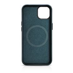 iCARER Usnjen etui za iPhone 14 z magnetom MagSafe Oil Wax Premium Leather Case v temno modri barvi