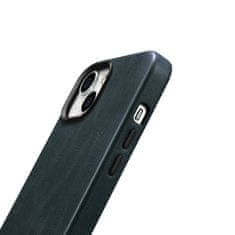 iCARER Usnjen etui za iPhone 14 z magnetom MagSafe Oil Wax Premium Leather Case v temno modri barvi