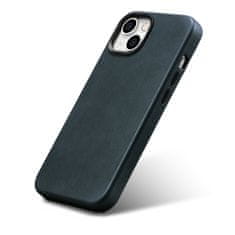 iCARER Usnjen etui za iPhone 14 z magnetom MagSafe Oil Wax Premium Leather Case v temno modri barvi
