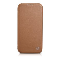iCARER Usnjen etui za iPhone 14 z magnetnim zapiranjem MagSafe CE Premium Leather svetlo rjava