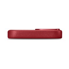 iCARER Etui iz naravnega usnja za iPhone 14 Plus MagSafe Case Leather rdeč