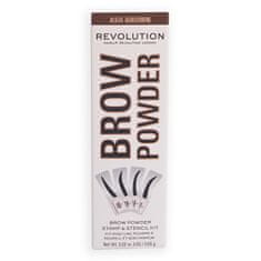 Makeup Revolution (Brow Powder Stamp & Stencil Kit) 0,65 g (Odtenek Ash Brown)