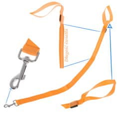 Ikonka Aga LED Svetleči povodec 120cm Oranžna