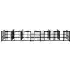 Vidaxl Zunanji pasji boks jeklo 13,14 m²