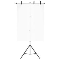 Vidaxl Stojalo za ozadje v obliki črke T črno 91x60x(70-200) cm