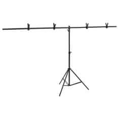 Vidaxl Stojalo za ozadje v obliki črke T 201x60x(70-200) cm