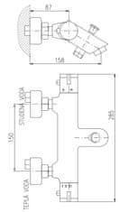 eoshop TERMO - Pipa za kopel termostatski 150 mm