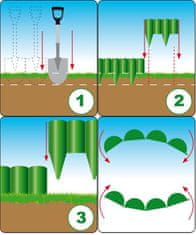 Bradas Plastični robnik - palisada 2,5m, 225mm, črn PALGARDEN BR-OBP1202-002BK