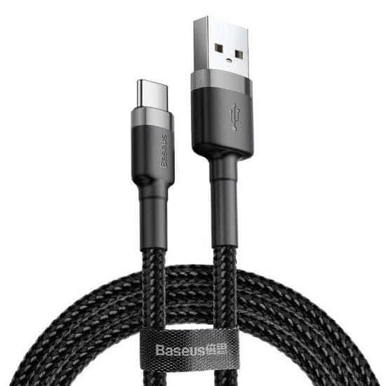 BASEUS Kabel USB na USB-C Baseus Cafule 2A 3 m (sivo/črno)