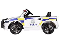 Otroški električni avto Police 12V Bela